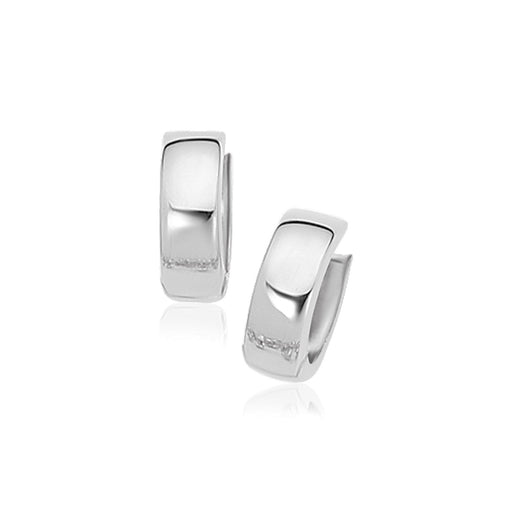 Bids.com 14k White Gold Snuggable Hoop Earrings Earrings