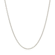 Bids.com 14k White Gold Round Cable Link Chain 1.9mm Necklaces