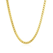 Bids.com 3.1mm 14k Yellow Solid Gold Diamond Cut Round Franco Chain Necklaces