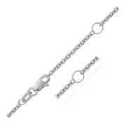 Bids.com Double Extendable Cable Chain in 14k White Gold (1.9mm) Necklaces