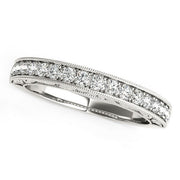 Bids.com 14k White Gold Antique Prong Set Diamond Wedding Ring (1/3 cttw) Rings