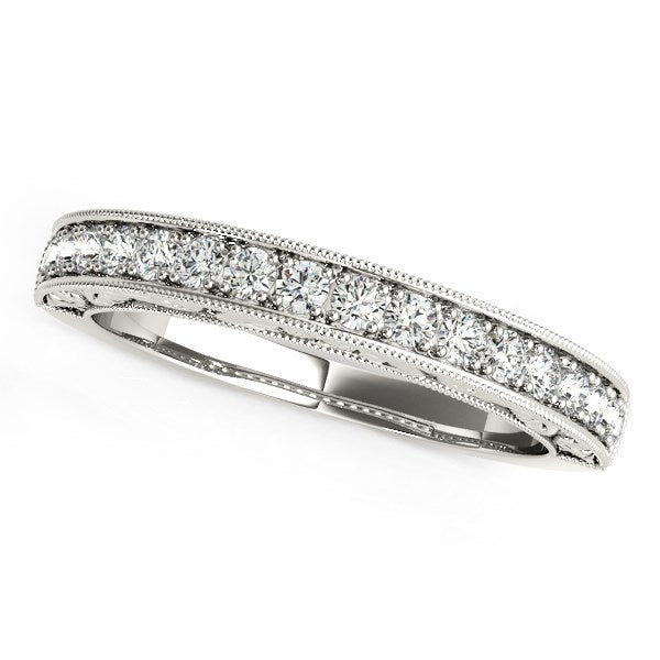 Bids.com 14k White Gold Antique Prong Set Diamond Wedding Ring (1/3 cttw) Rings
