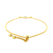 Bids.com 14k Yellow Gold Adjustable Evil Eye Bracelet Bracelets