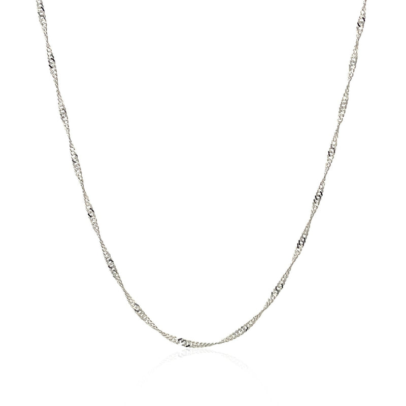 Bids.com 14k White Gold Singapore Chain 1.5mm Necklaces