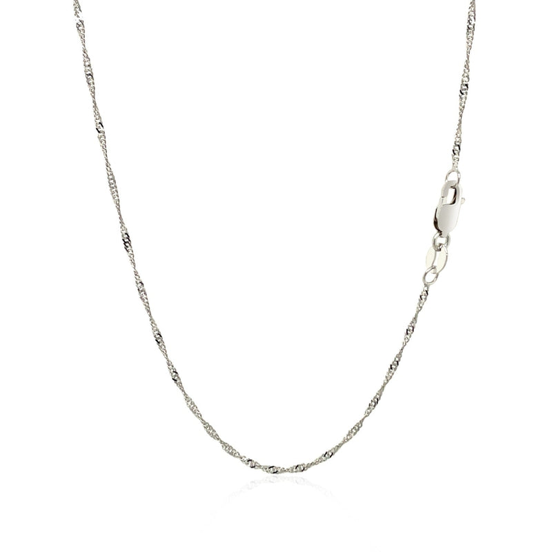 Bids.com 14k White Gold Singapore Chain 1.5mm Necklaces
