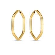 Bids.com 14k Yellow Gold Endless Hexagon Hoop Earrings Earrings