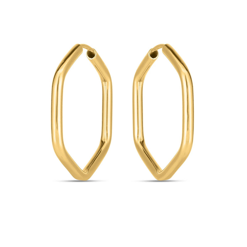 Bids.com 14k Yellow Gold Endless Hexagon Hoop Earrings Earrings