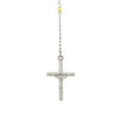 Bids.com Three Toned Rosary Chain and Bead Necklace in Sterling Silver Necklaces