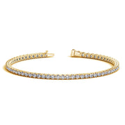 Bids.com Lab Grown Round Diamond Tennis Bracelet in 14k Yellow Gold (3 cctw F/G  VS2/SI1) Bracelets