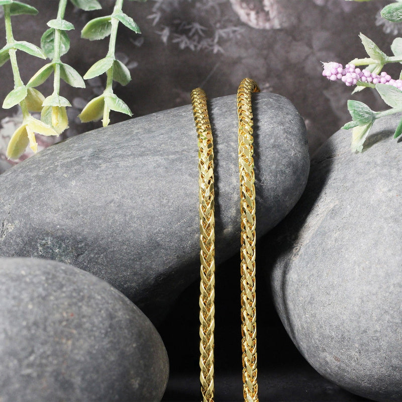 Bids.com 3.15mm 14k Yellow Gold Diamond Cut Round Franco Chain Necklaces