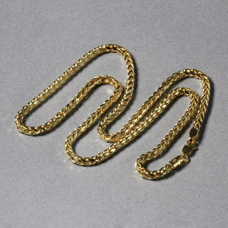Bids.com 3.15mm 14k Yellow Gold Diamond Cut Round Franco Chain Necklaces