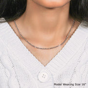 Bids.com 14k White Gold Diamond Cut Cable Link Chain (2.60 mm) Necklaces