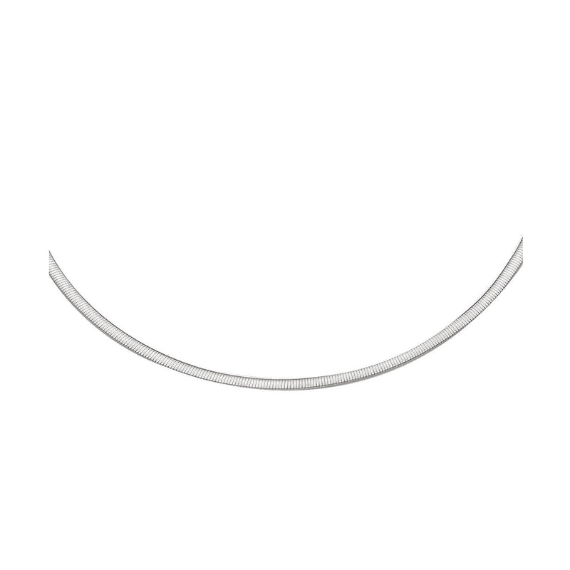 Bids.com 2.5mm 14k Two Tone Gold Reversible Omega Necklace Necklaces