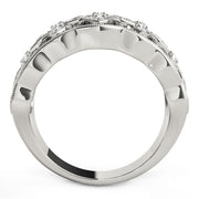 Bids.com Diamond Studded Four Leaf Clover Motif Ring in 14k White Gold (1/4 cttw) Rings