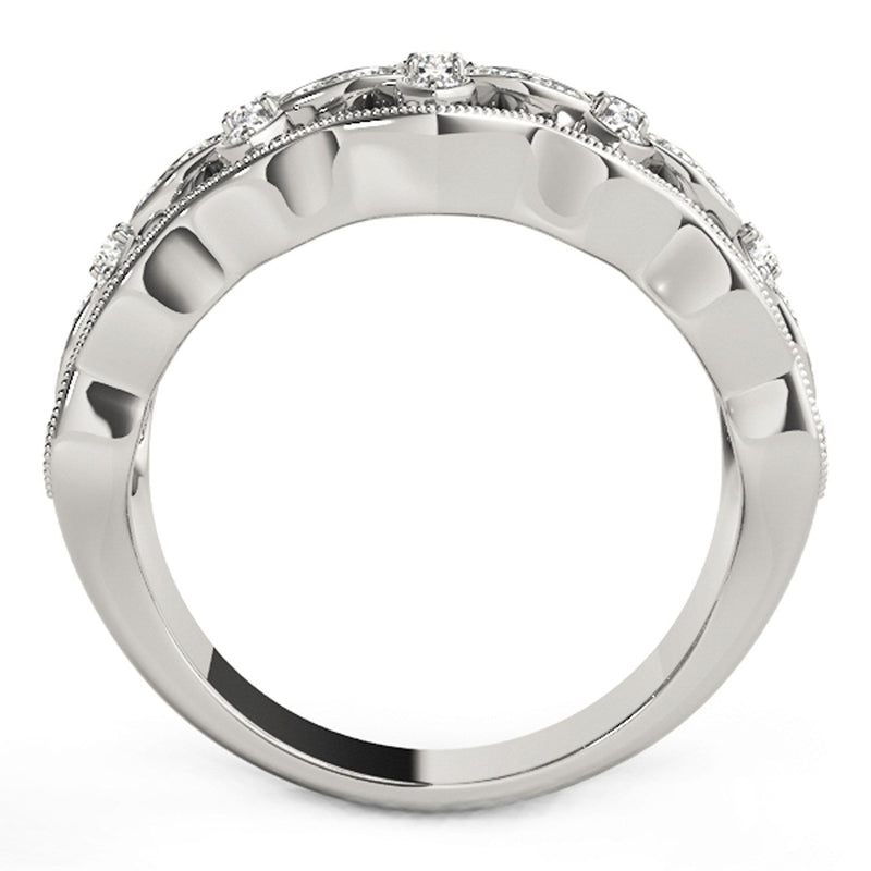Bids.com Diamond Studded Four Leaf Clover Motif Ring in 14k White Gold (1/4 cttw) Rings