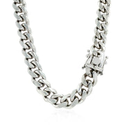 Bids.com Sterling Silver Rhodium Plated Miami Cuban Chain 8.4mm Necklaces