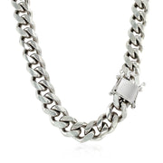 Bids.com Sterling Silver Rhodium Plated Miami Cuban Chain 8.4mm Necklaces