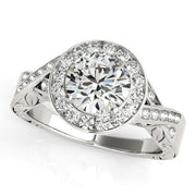 Bids.com Halo Set Diamond Engagement Ring in 14k White Gold (1 5/8 cttw) Rings