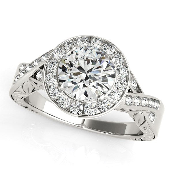 Bids.com Halo Set Diamond Engagement Ring in 14k White Gold (1 5/8 cttw) Rings