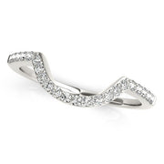Bids.com 14k White Gold Curved Diamond Wedding Band (1/3 cttw) Rings