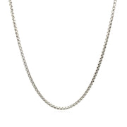 Bids.com Sterling Silver Rhodium Plated Round Box Chain 1.5mm Necklaces