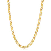 Bids.com 14k Yellow Gold White Pave High Polish Modern Lite Miami Cuban Chain (8.0mm) Necklaces
