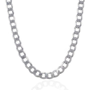 Bids.com Rhodium Plated 11.6mm Sterling Silver Curb Style Chain Necklaces