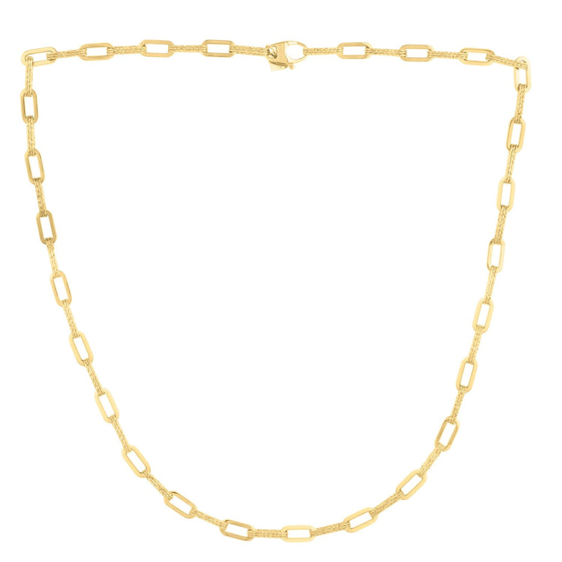 Bids.com 14k Yellow Gold Diamante Paperclip Chain Necklace (4.00 mm) Necklaces