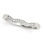 Bids.com 14k White Gold Wavy Style Diamond Wedding Ring (1/15 cttw) Rings