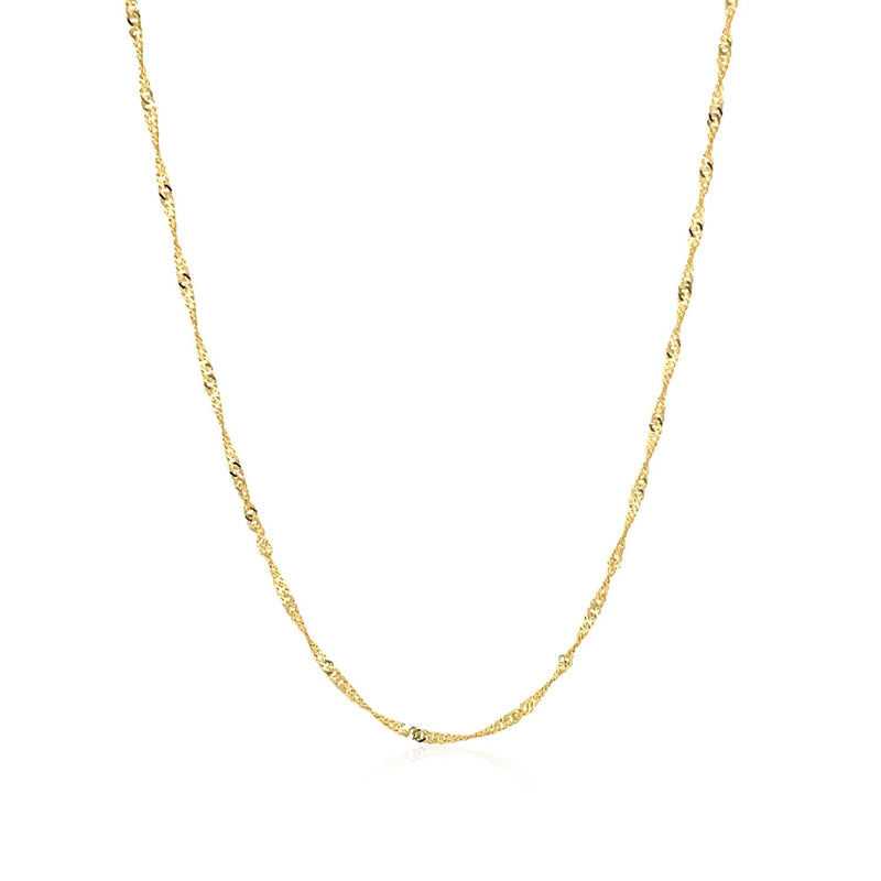 Bids.com 14k Yellow Gold Singapore Chain 1.5mm Necklaces