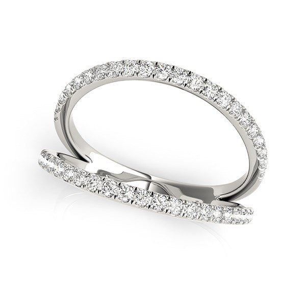 Bids.com 14k White Gold Diamond Split Band Ring (1/4 cttw) Rings