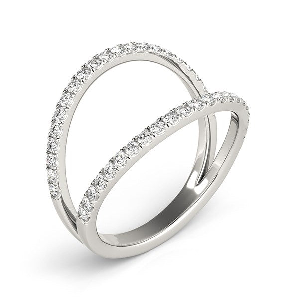 Bids.com 14k White Gold Diamond Split Band Ring (1/4 cttw) Rings
