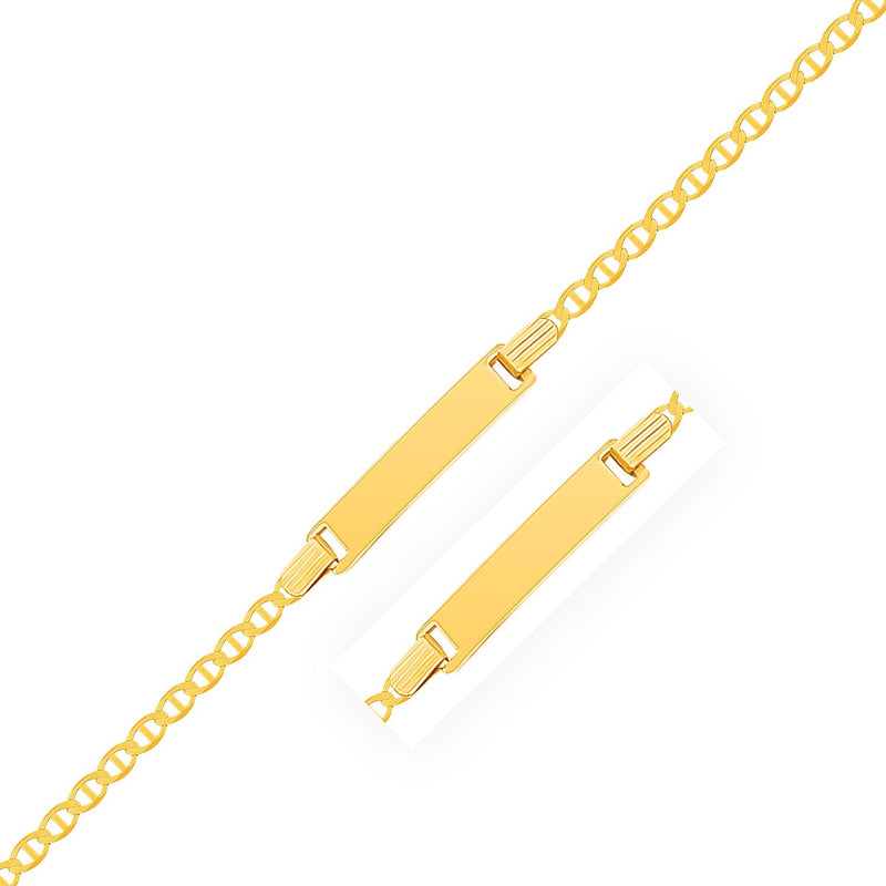 Bids.com 14k Yellow Gold Mariner Style Link Children's ID Bracelet Bracelets