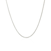 Bids.com 14k White Gold Diamond Cut Rolo Chain 1.1mm Necklaces