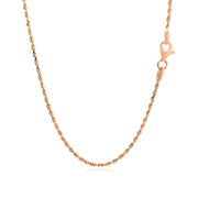Bids.com 14k Rose Gold Solid Diamond Cut Rope Chain 1.5mm Necklaces