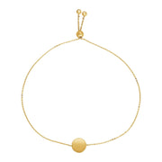 Bids.com Adjustable Bracelet with Shiny Circle in 14k Yellow Gold Bracelets