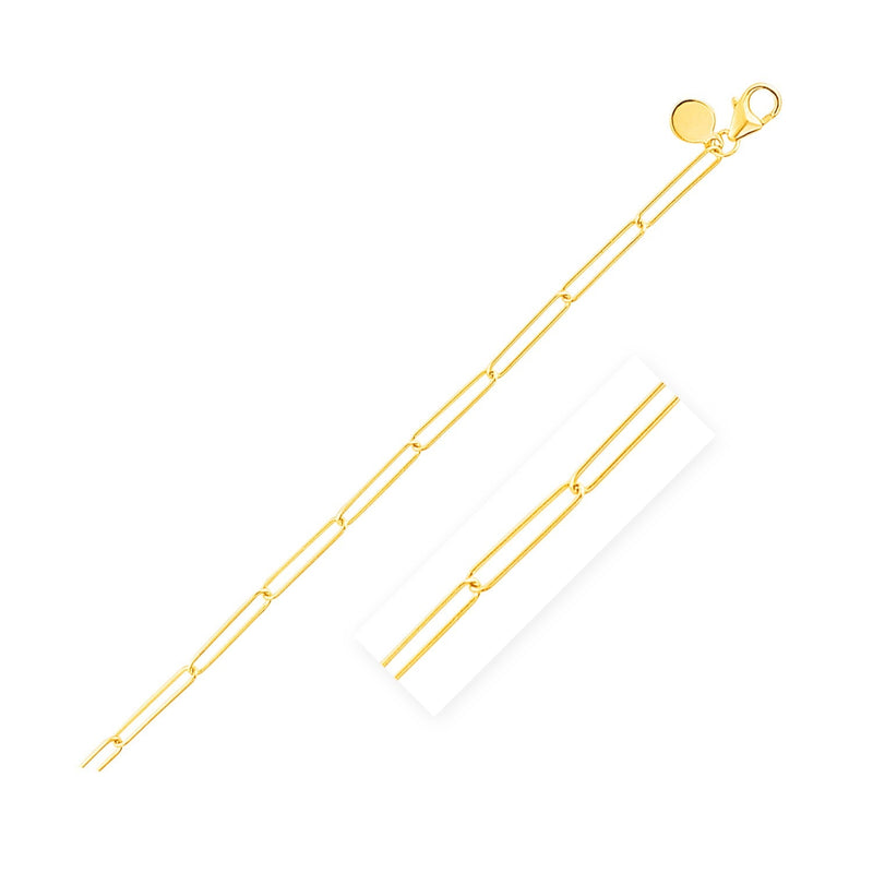 Bids.com 14k Yellow Gold Wire Paperclip Chain (2.7mm) Necklaces