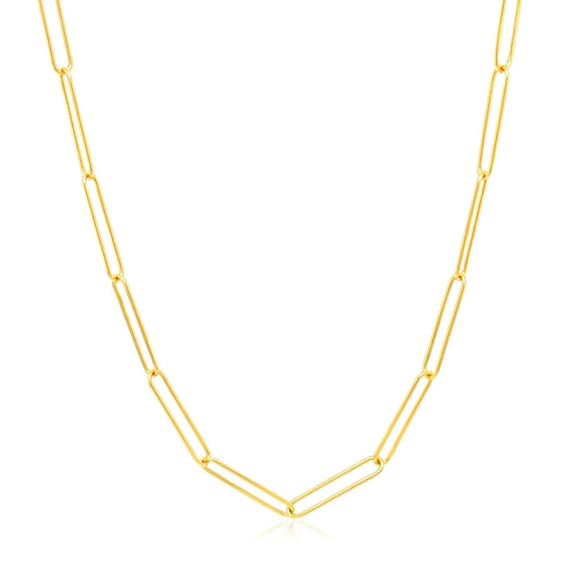 Bids.com 14k Yellow Gold Wire Paperclip Chain (2.7mm) Necklaces