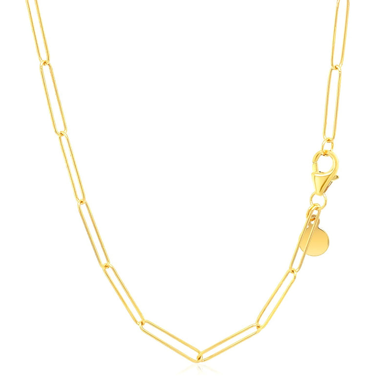 Bids.com 14k Yellow Gold Wire Paperclip Chain (2.7mm) Necklaces