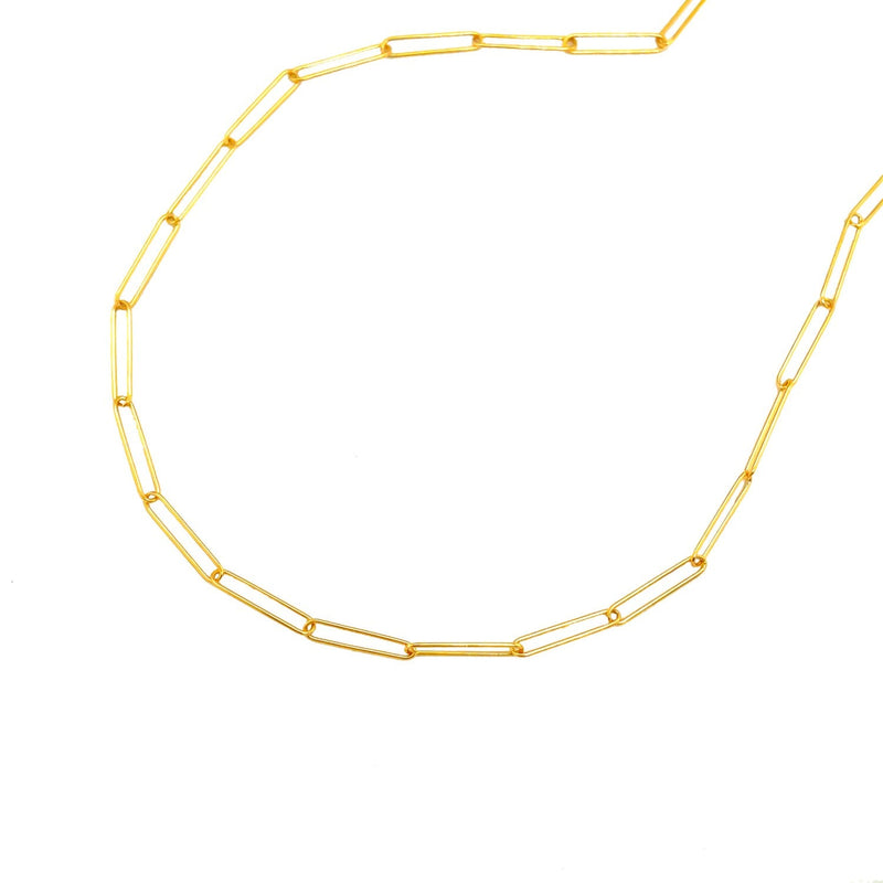 Bids.com 14k Yellow Gold Wire Paperclip Chain (2.7mm) Necklaces