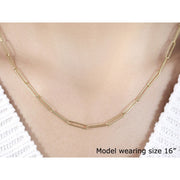 Bids.com 14k Yellow Gold Wire Paperclip Chain (2.7mm) Necklaces