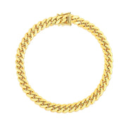 Bids.com 7.0mm 14k Yellow Gold Classic Miami Cuban Solid Bracelet Bracelets