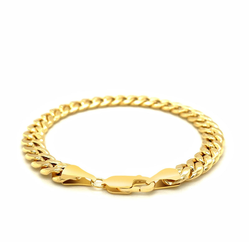 Bids.com 7.8mm 14k Yellow Gold Miami Cuban Semi Solid Bracelet Bracelets