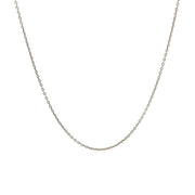 Bids.com 14k White Gold Round Cable Link Chain 1.1mm Necklaces