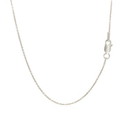 Bids.com 14k White Gold Round Cable Link Chain 1.1mm Necklaces