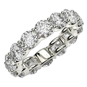 Bids.com Round Cut Lab Grown Diamond Eternity Ring in 14k White Gold (6 cttw FG/VS2) Rings