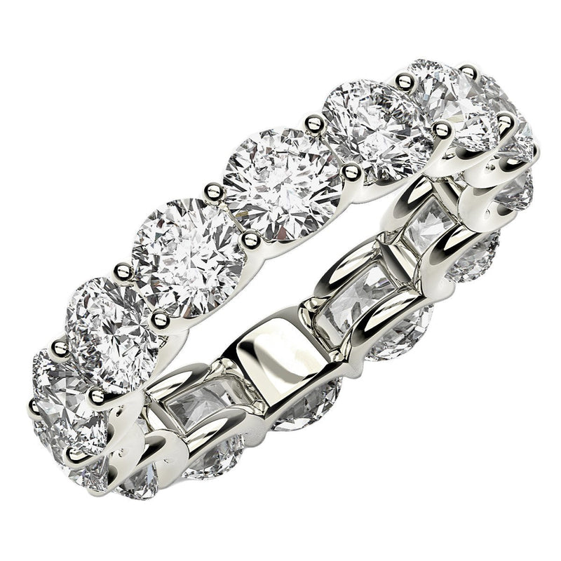 Bids.com Round Cut Lab Grown Diamond Eternity Ring in 14k White Gold (6 cttw FG/VS2) Rings