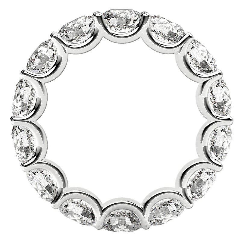 Bids.com Round Cut Lab Grown Diamond Eternity Ring in 14k White Gold (6 cttw FG/VS2) Rings