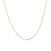 Bids.com 14k Yellow Gold Diamond Cut Cable Link Chain 0.8mm Necklaces