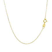 Bids.com 14k Yellow Gold Diamond Cut Cable Link Chain 0.8mm Necklaces